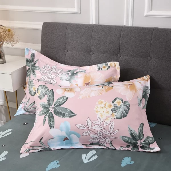 Bedding Duvet Cover with Zipper Closure Floral Pattern Soft Microfiber Comforter Cover with Envelop Pillowcase - Image 4